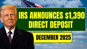 IRS Announces $1,390 Direct Deposit Relief Payment For December 2025